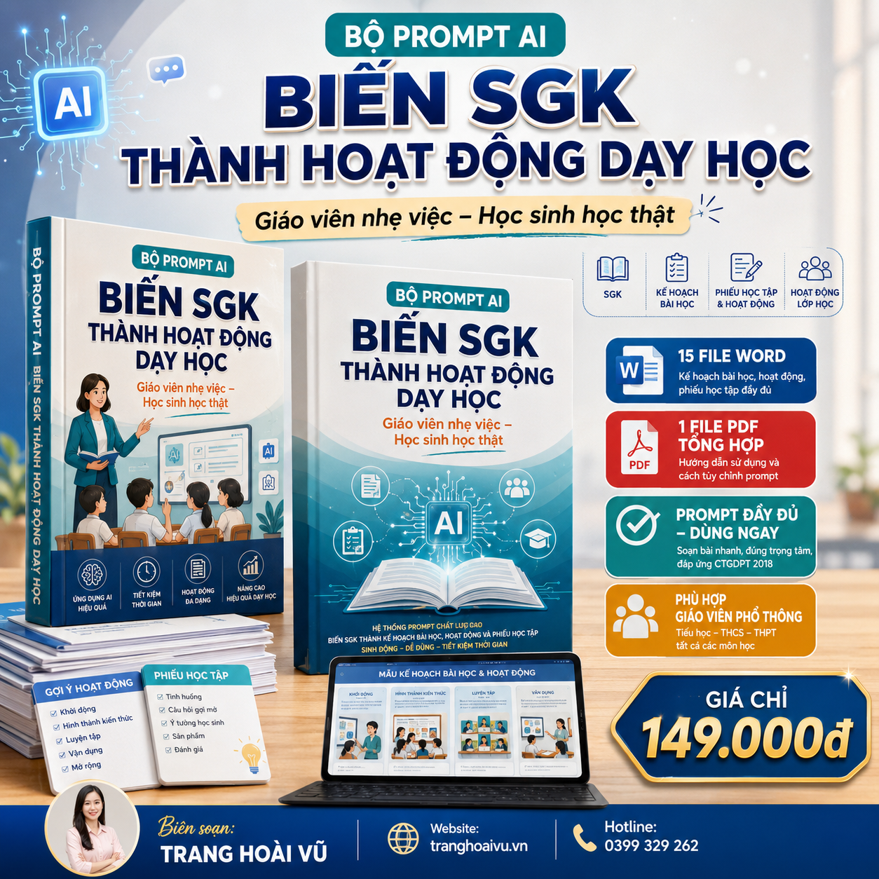 Bộ Prompt AI Biến SGK Thành Hoạt Động Dạy Học – Giáo Viên Nhẹ Việc, Học Sinh Học Thật