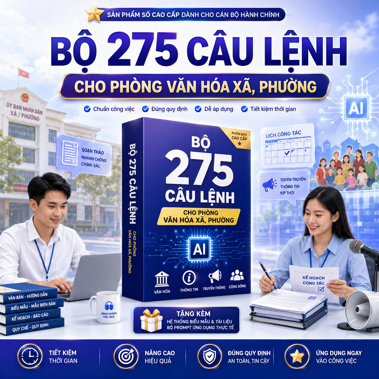 Bộ Câu Lệnh AI Cho Công Chức Phòng Văn hóa Xã hội Xã/Phường